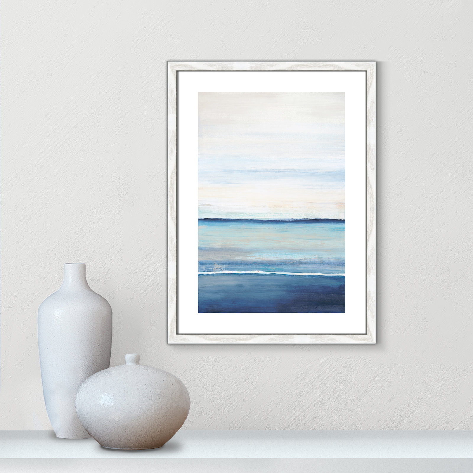 Emmit "Distant Whispers" Print by Filippo Ioco, 23" H x 17" W x 0.75" D, White Wood Framed Paper