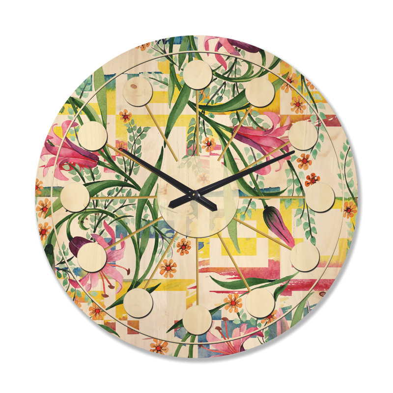 Horloge murale Floral, Grand