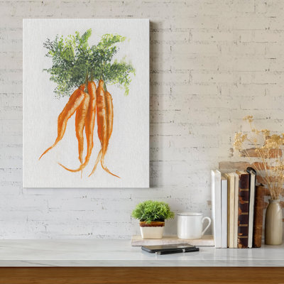 «Garden Fresh Carrots» par Donna Brooks - impression sur toile tendue