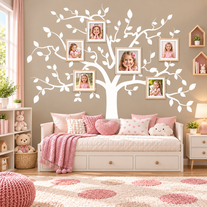 Décalcomanie murale chambre d’arbre family, Schéma B