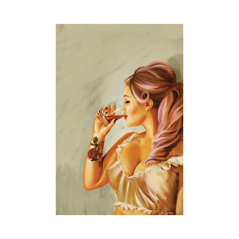 Pin Up Rose Tattoo by The Whiskey Ginger - Wrapped Canvas Gallery-Wrapped Canvas Giclée, Wrapped Canvas