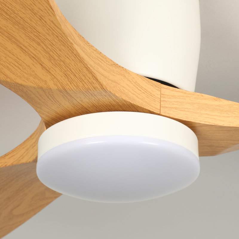 Karlena 48'' 3 - Blade Modern Low-Profile Ceiling Fan with LED Light and Remote Control, 48"