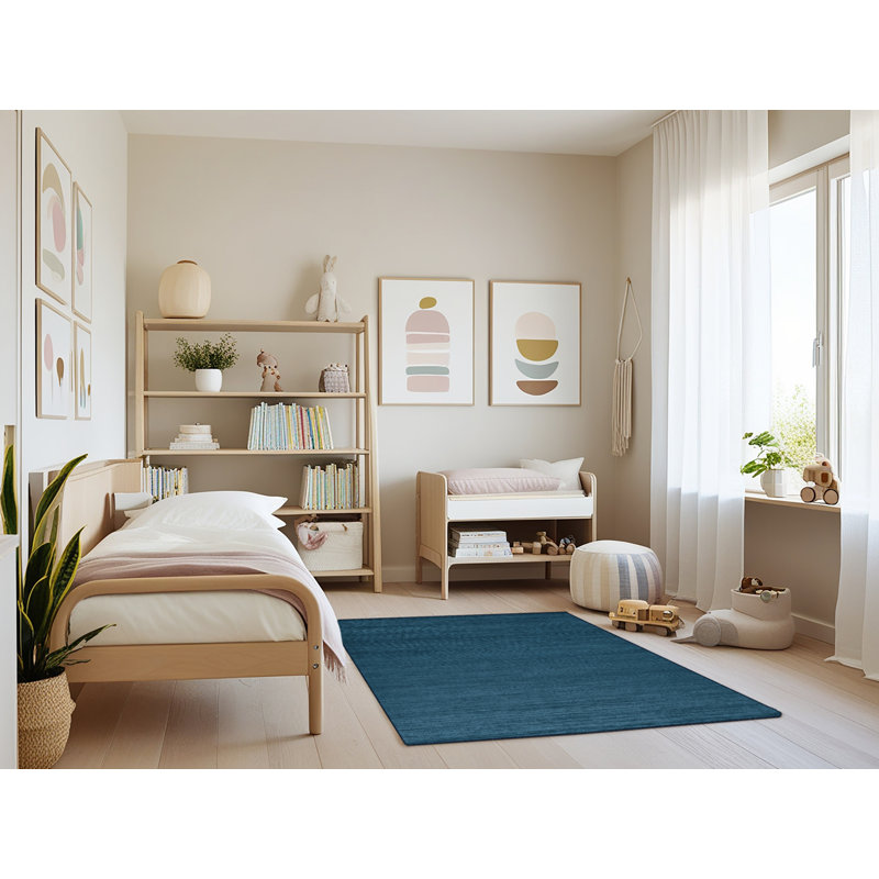 Machine Washable Solid Gray Area Rug, Rectangle 4' x 6'