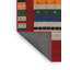 Tapis de zone rouge/orange/vert contemporaine-461118312