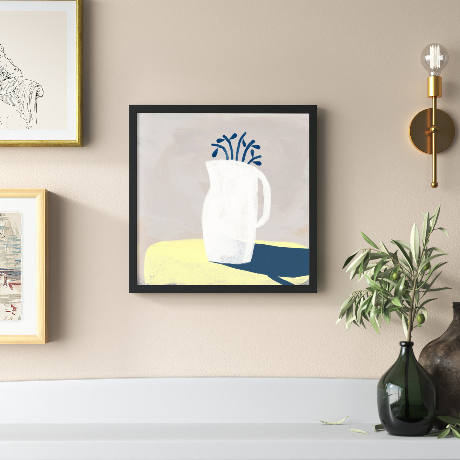 In Full Light by StudioM, Black, 16" H x 16" W x 1.25" D