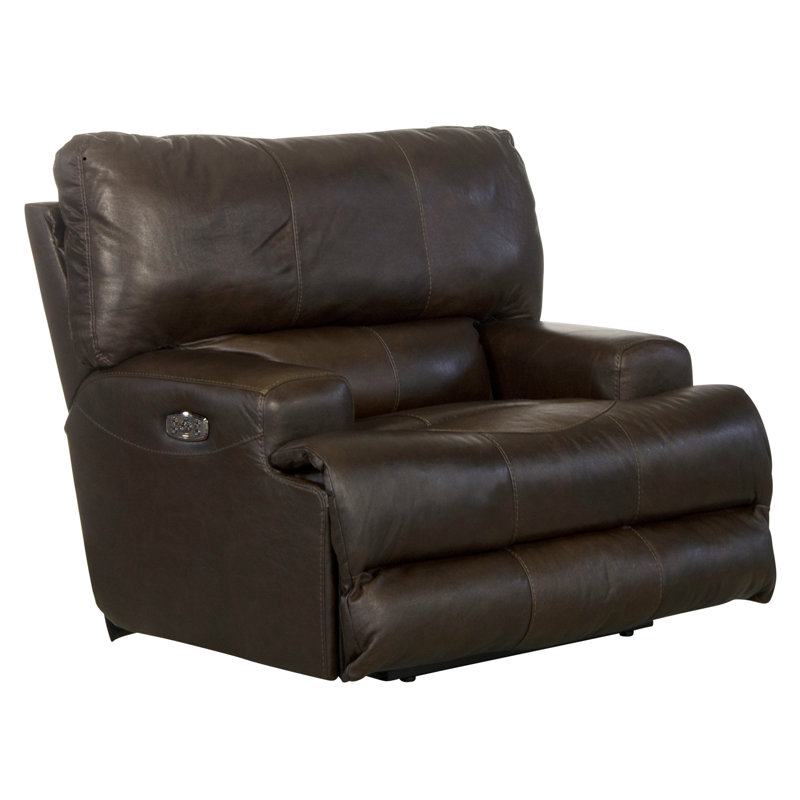 Fauteuil inclinable électrique Anjuman, Cuir véritable chocolat, Électrique, Oui