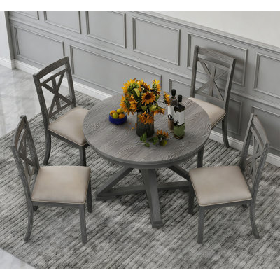 5-Piece Retro Functional Dining Table Set