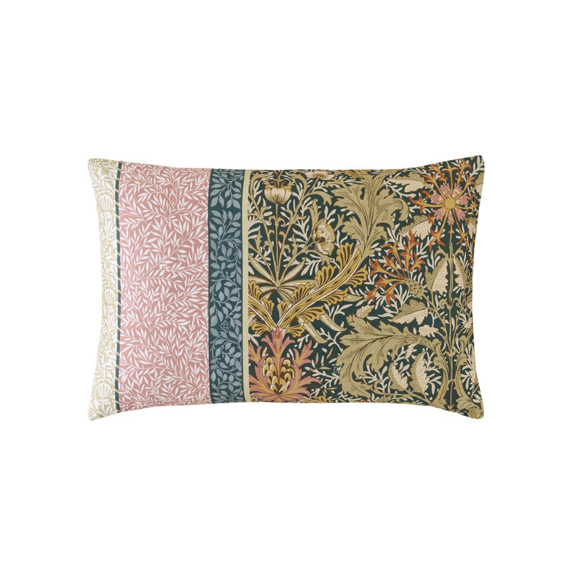 Kelmscott Navy Rose 250 Thread Count Pillowcase Pair