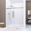 68 à 72 po X P 76 po H Porte de douche coulissante simple sans cadre au fini nickel brossé-128569819