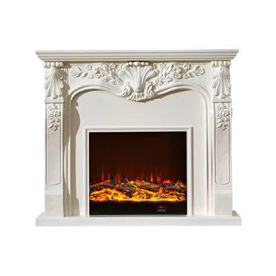 Solid Wood Freestanding Fireplace