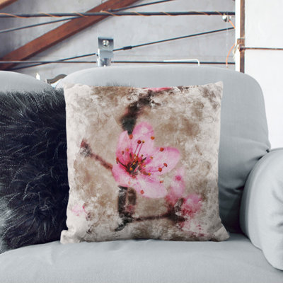 Pink Cherry Blossom Flowers Vol.1 Scatter Cushion
