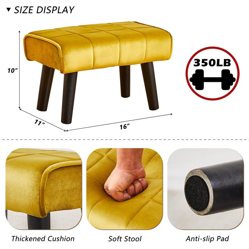 Tabouret de coiffeuse, Jaune