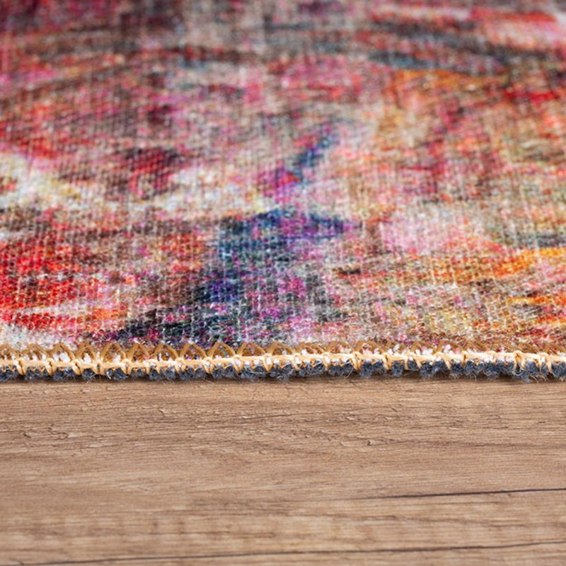Premium Machine Washable Carpet, 4.6 x 6.2 Feet, 100% Polyester, 1850 g/m² | Pile Height: 0.2 Inches | Eco-Friendly Recycled Poly Cotton Underside | Perfect for Living Room, Bedroom, and High-Traffic Areas