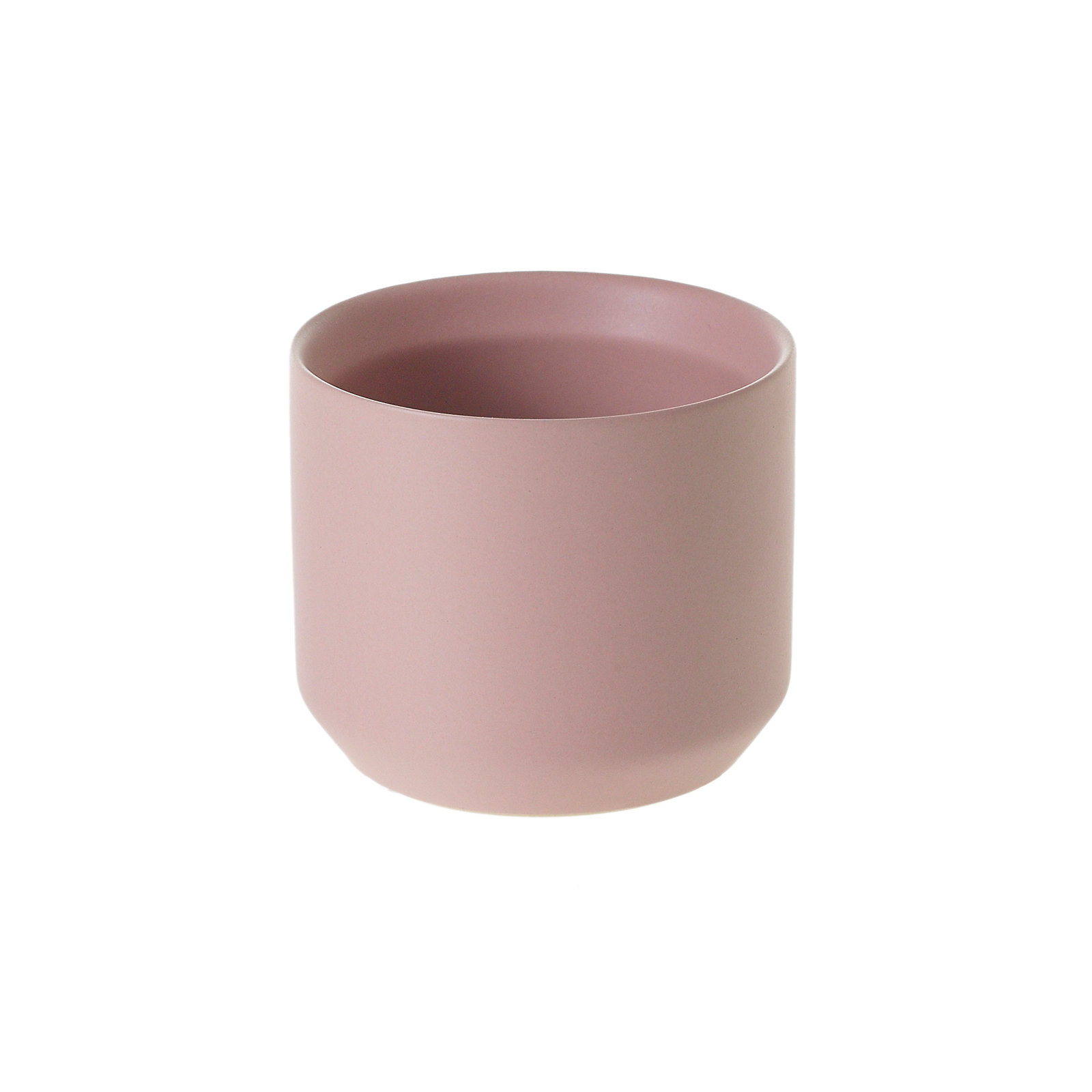 Parsons Handmade Ceramic Pot Planter, Pink, 6.75" H x 7" W x 7" D