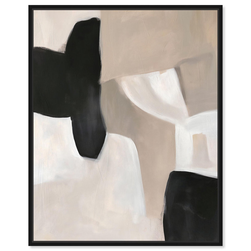 «Soft Shadowplay II», toile moderne par Art Remedy, H 21 po x l 17 po, Cadre flottant noir