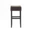 Ensemble de 2 tabourets de bar en cuir reconstitué de 30 pouces, brun