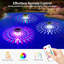 Floating Pool Lights Solar Powered, Colour Changing RGB LED, Remote Control 16 Modes, IP68 Waterproof, With Hanging Loop, For Above Ground Inground Pool Garden