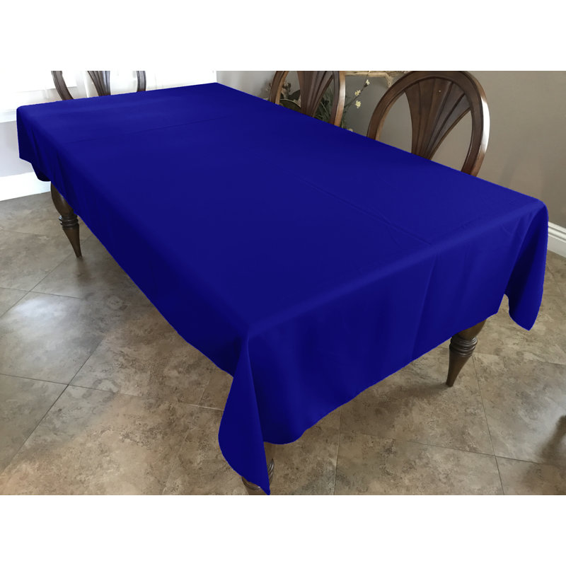 Driffield Solid Polyester Tablecloth, Royal Blue, 76" L x 58" W