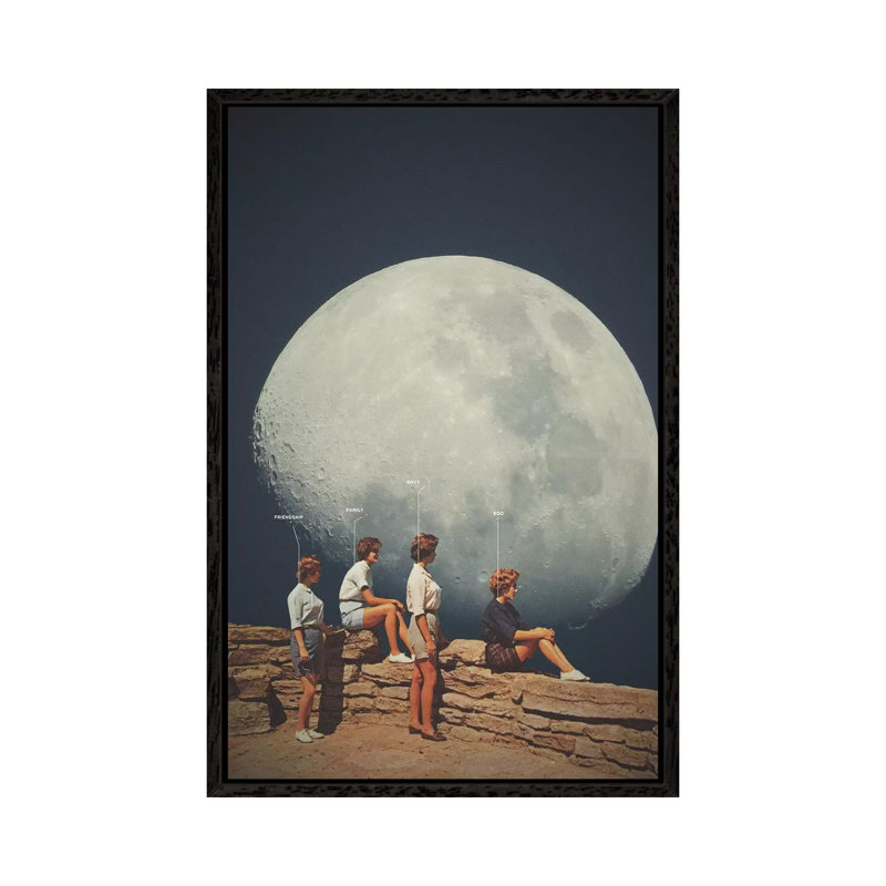 FriendsnotFriends by Frank Moth - Print on Canvas, 66.04cm H x 45.72cm W x 3.81cm D, Black Framed