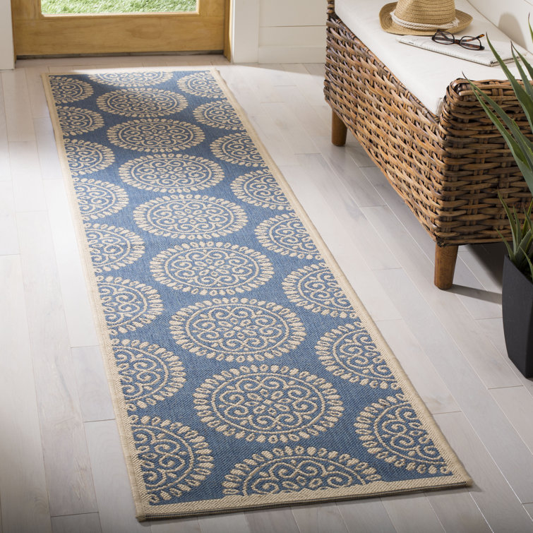 Burnell Linden 100 Performance Oriental Indoor/Outdoor Area Rug
