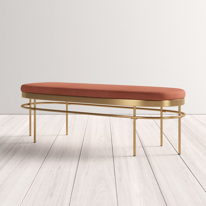 Banc rembourré Janvey, Vieux rose