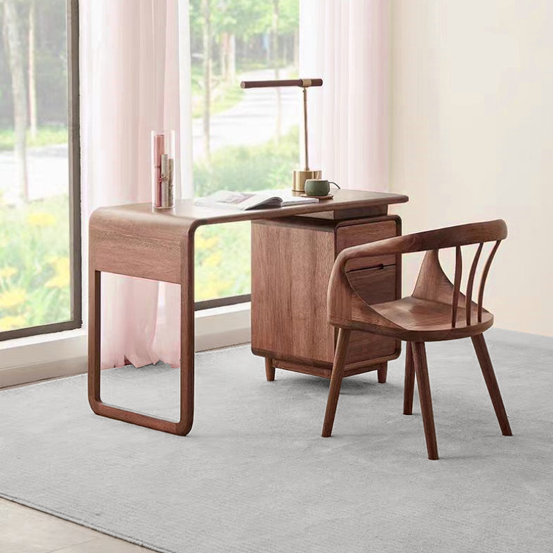 Solid wood desk and chair set