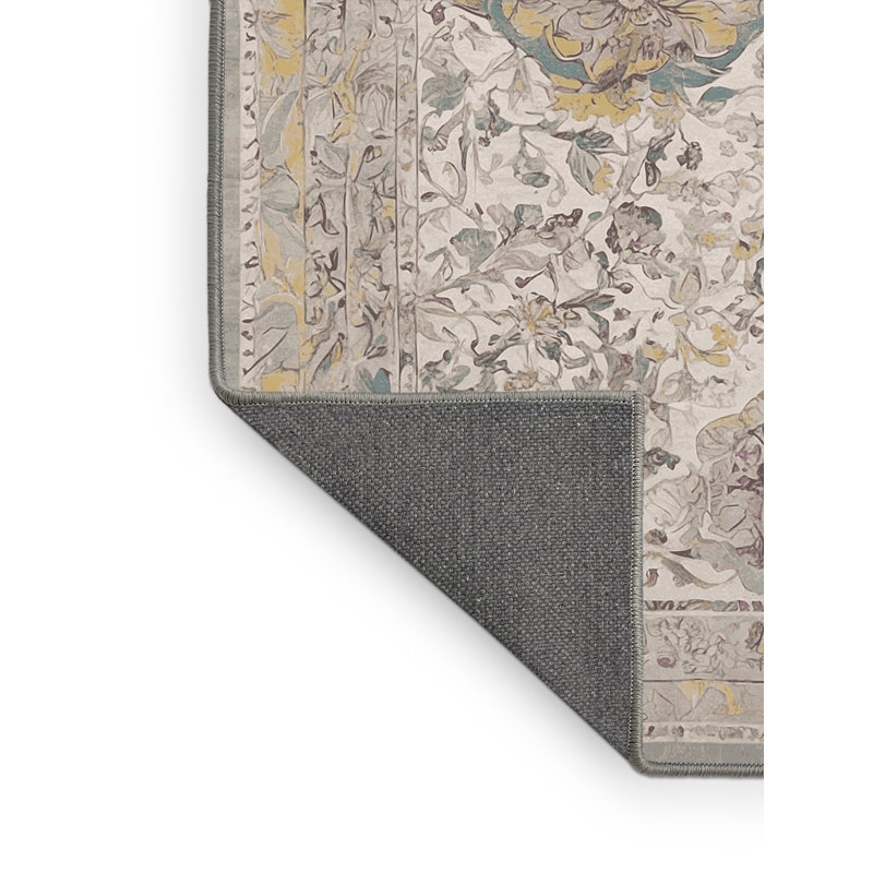 Tapis gris soyeux et moelleux, Rectangle 6 pi x 9 pi