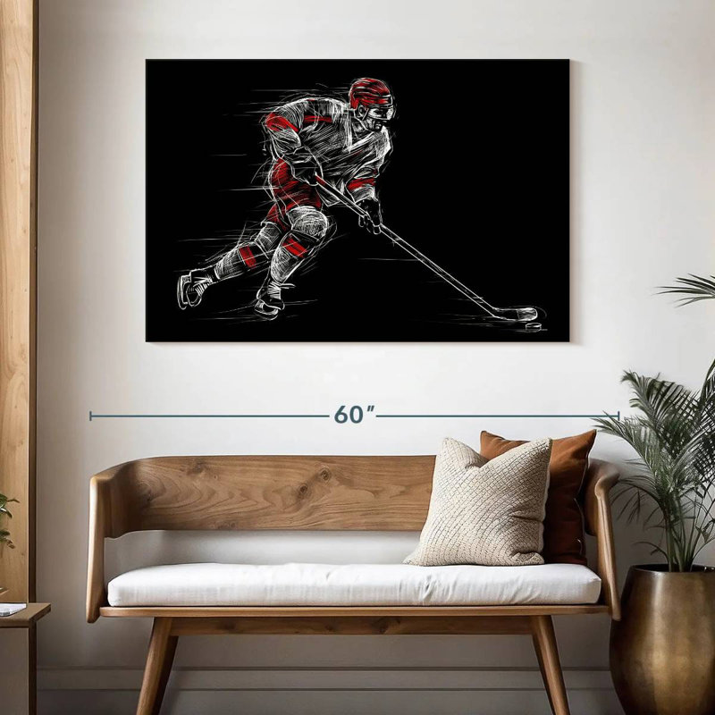 Accélérer le joueur de hockey, H 32 po x l 48 po