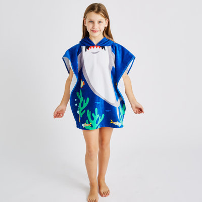 Shark Hooded Towel Poncho