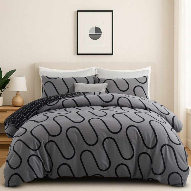 Luxury Microfiber Printed Duvet – Ultra-Soft, Lightweight, Breathable & All-Season Comforter Blanket For Bedroom Décor, Leaf