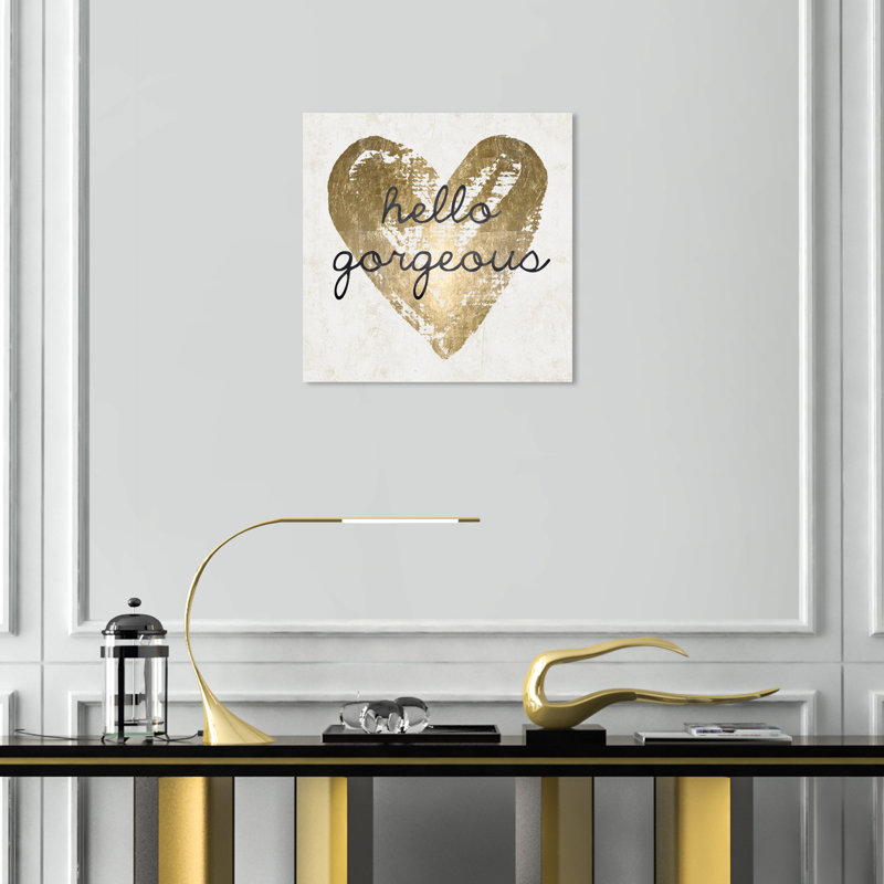Gorgeous Salute - Art textuel sur toile, H 12 po x l 12 po