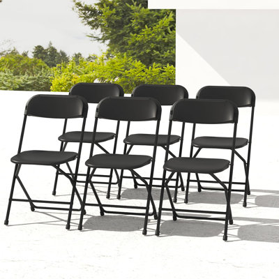 6 Pack Lightweight Folding Chairs, 350lb Capacity Indoor/outdoor Event Chairs