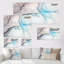 Luxry Blue and Grey Marble Art Ripples III - peinture sur toile-138429460-138429474