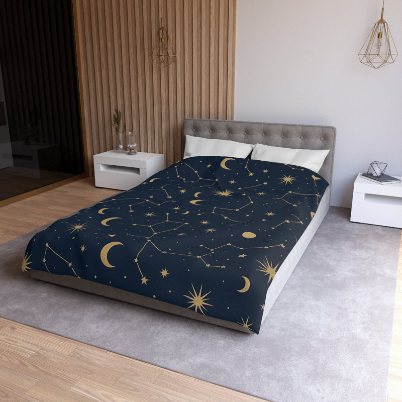 Microfiber Duvet Cover Boho Style, Design 90, Cream, Twin XL Duvet Cover