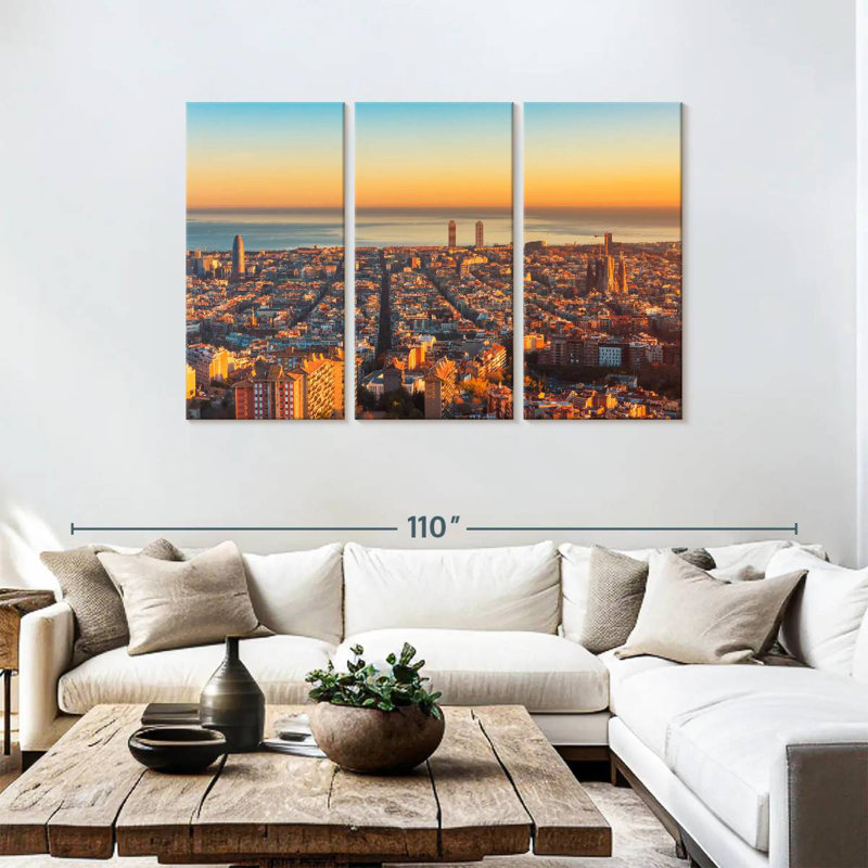Barcelona Sunset Horizon, 48" H x 74" W