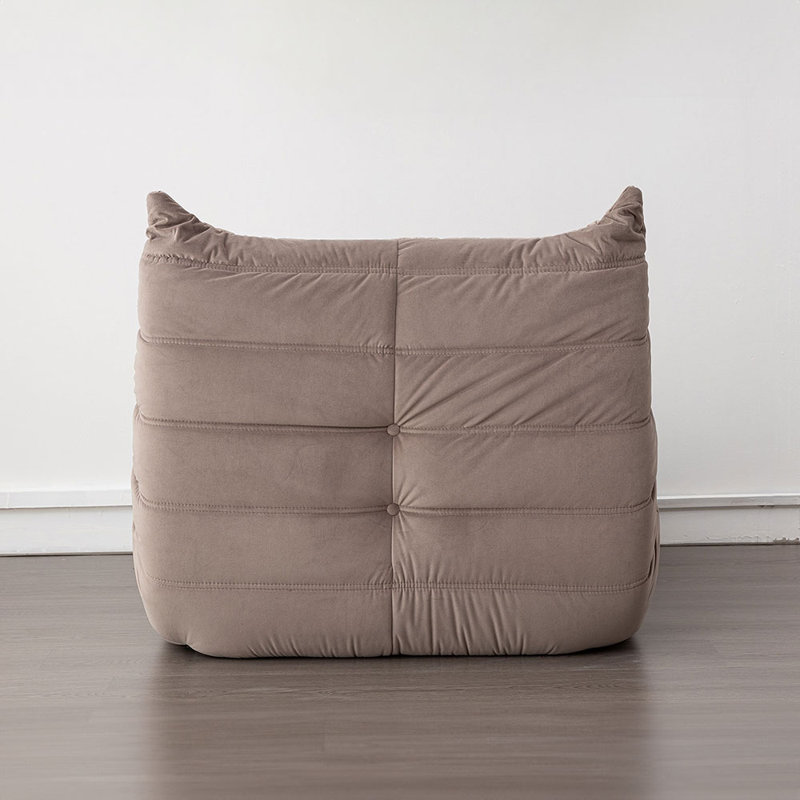 Cozy Modern Lounge Chair, Brown Microfiber / Microsuede