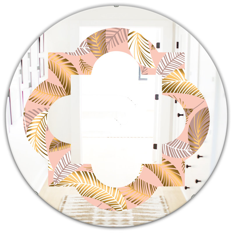 Miroir mural éclectique Quatrefoil, H 31,5 po x l po