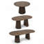 Ensemble table et chaises ovales extensibles (39,37" à 70,87") avec chaises en rotin tressé-1175600225-1175600237