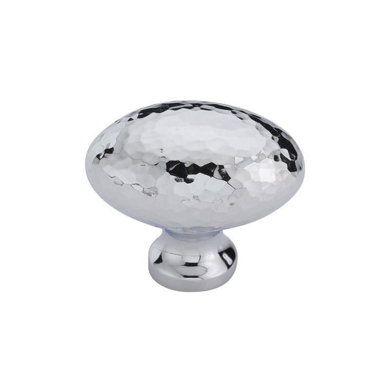 Hammered Egg Cabinet Knob, 1.25, Polished Nickel
