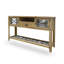 Console rectangulaire en bois manufacturé brun massif