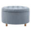 Repose-pieds rond classique capitonné avec rangement à boutons 28 po Classic-1875900314