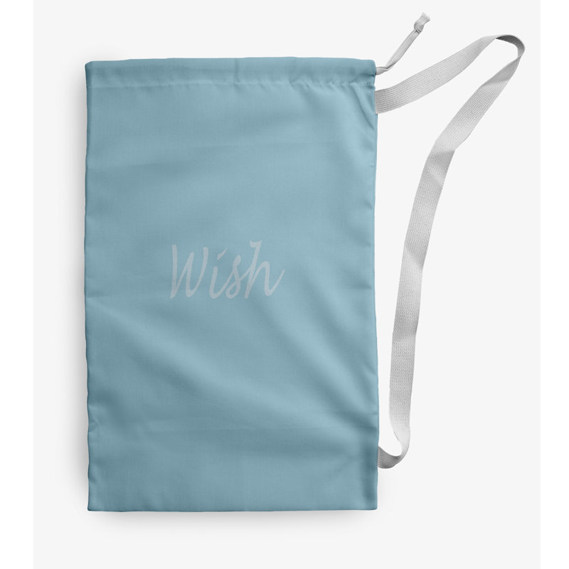 Sac à linge Wish Christmas, Petit (H 29 po x l 18 po), Bleu