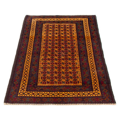 Teimani Beige, Red Rug 3'8" x 6'3"