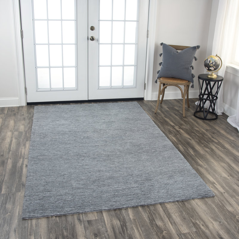 Tapis gris touffeté à la main Drumnasole, Rectangle 5 pi x 7 pi 6 po