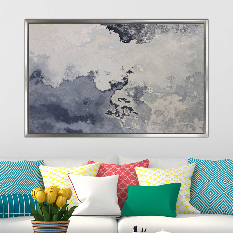 «il les a led. « psalm 107:7 », impression, H 39,5 po x l 63,5 po x P 2 po, Cadre flottant argent