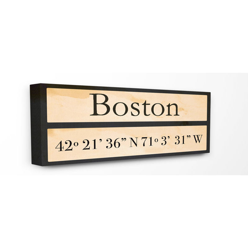 " Boston " by Daphne Polselli, 10" H x 24" W, Wrapped Canvas