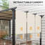 10' x 12' Metal Pergola with Retractable Canopy for Patio, Deck-124389684
