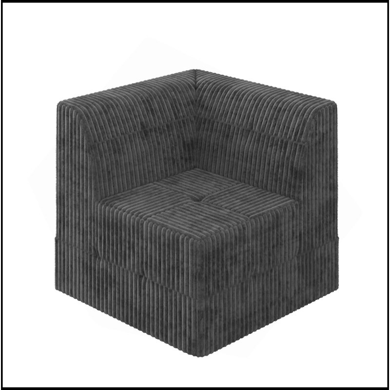 Canapé d'angle Canapé modulaire compressé Canapé en velours côtelé de style minimaliste moderne, canapé-lit pour le salon, la chambre à coucher, canapé-lit Comfy