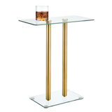 iDesign Pedestal Drink Table for Small Spaces
