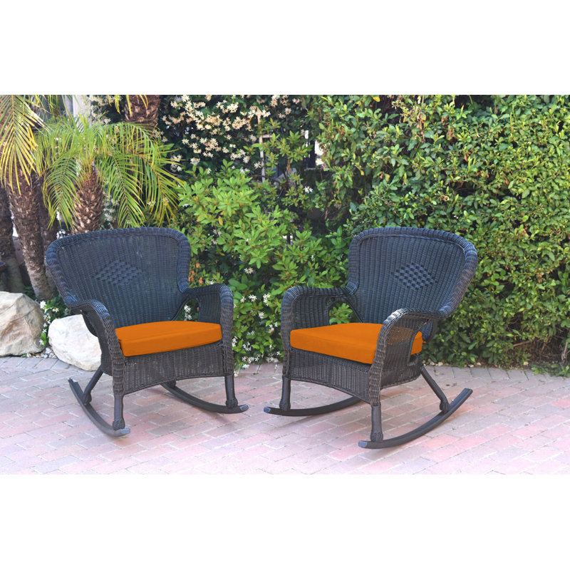 Chaise berçante Batchelder, Orange, Noir